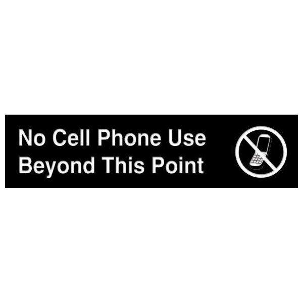 Accuform 12 in W x 3 in H, Engraved Plastic PSG651BK - main